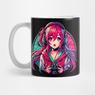 Red cute gamer girl Mug